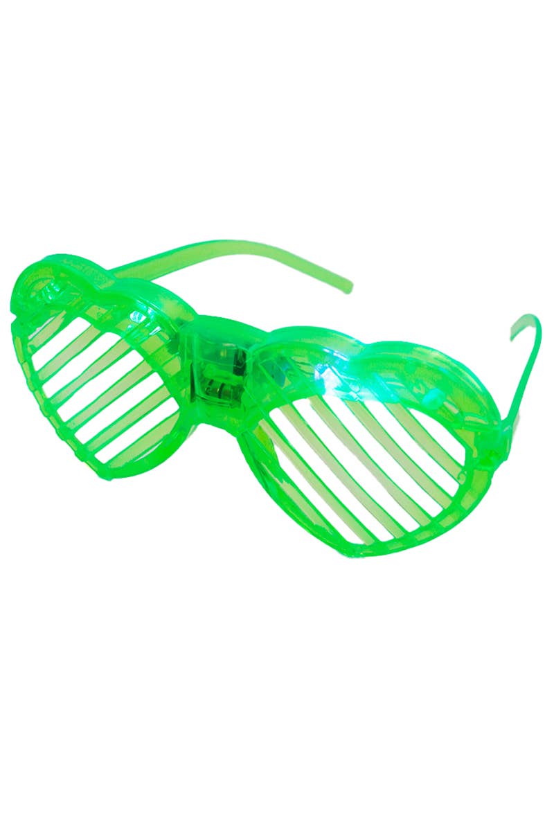 Heart Goggle LED Light-Up Shutter Shades Glasses