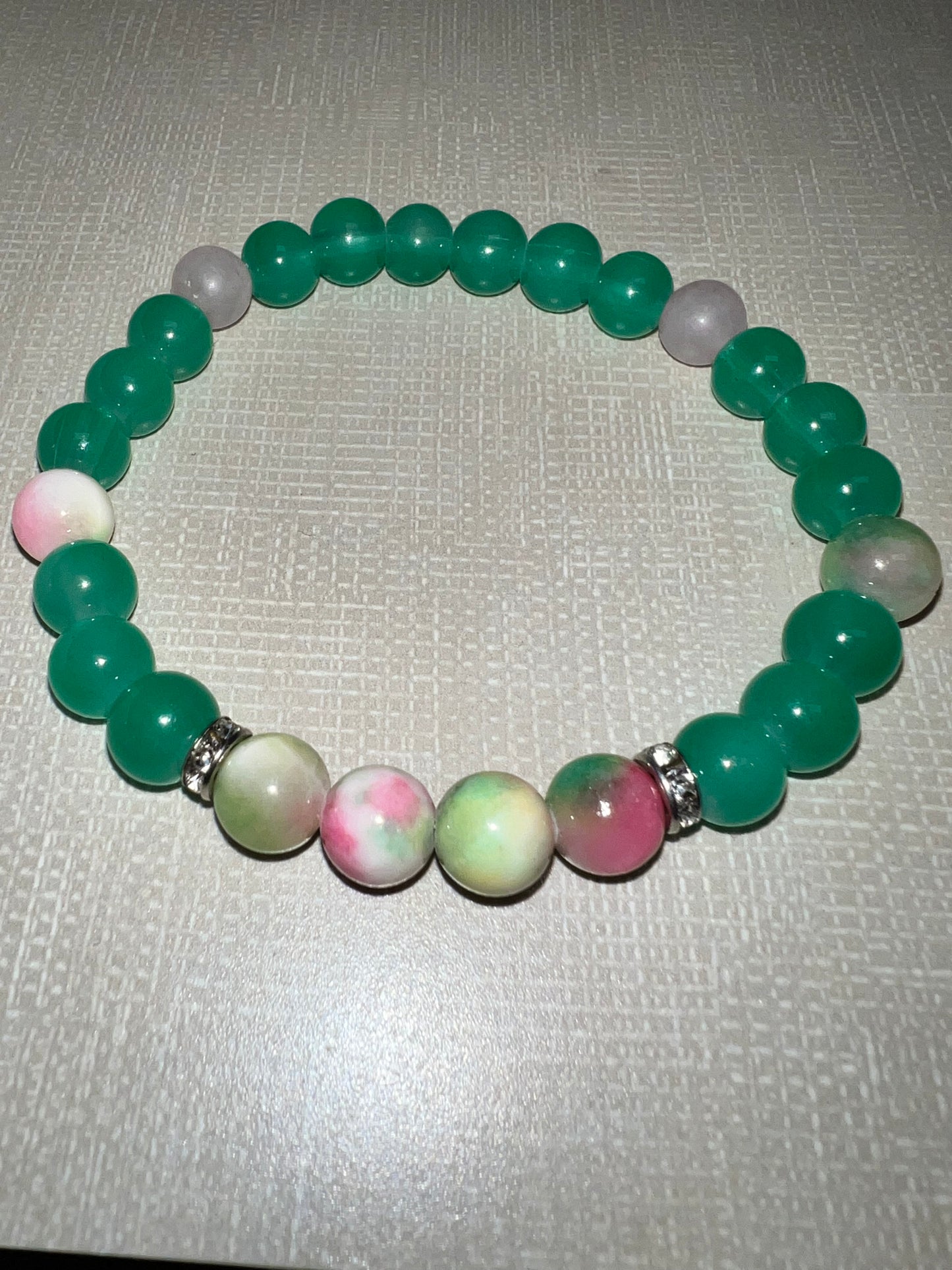 Green & Pink Dunk Low Matching Bracelet