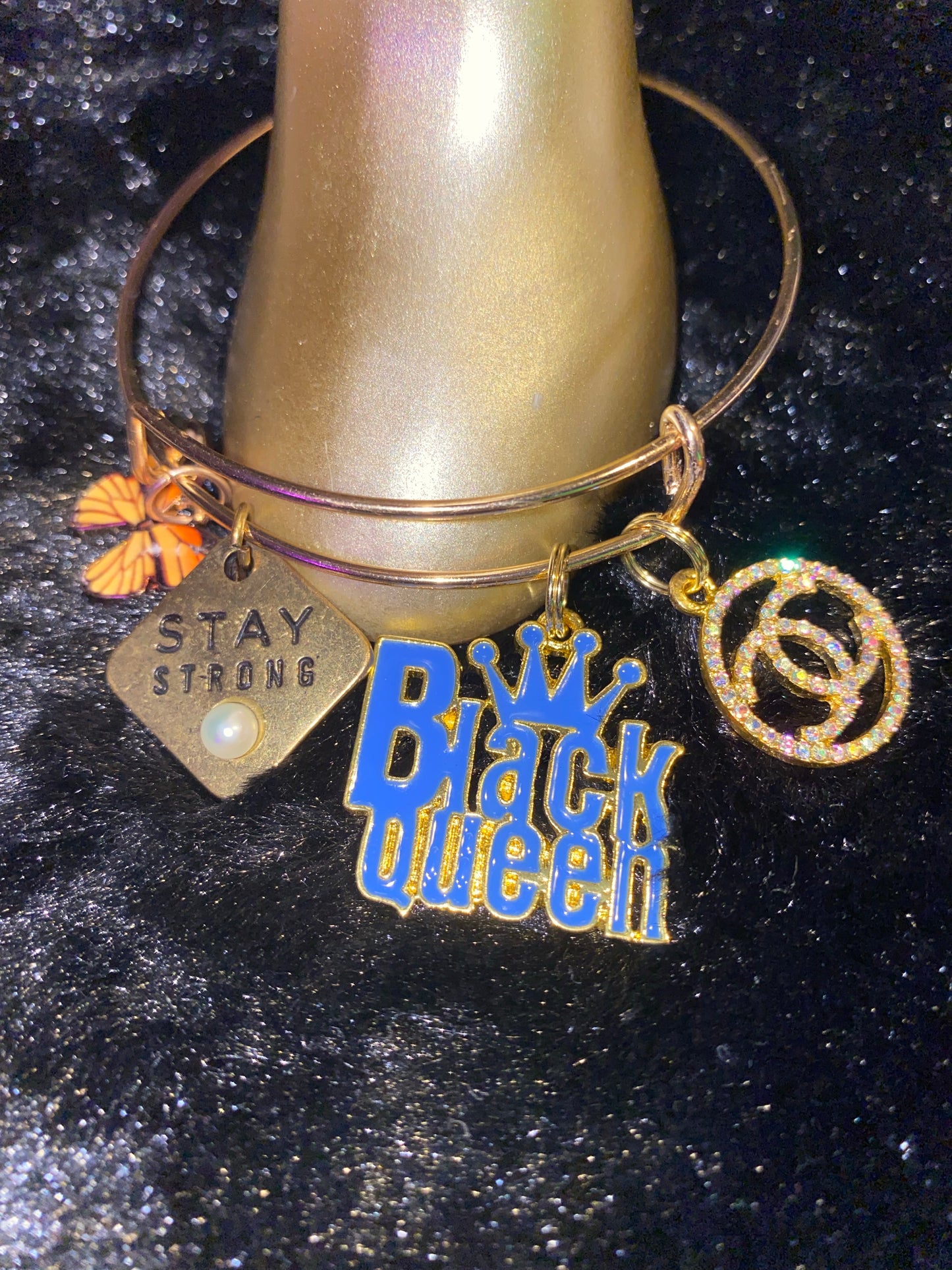 Black Queen Charm Bracelet