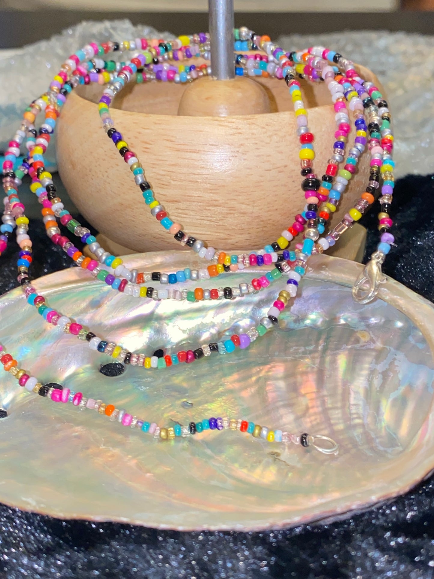 Bright Rainbow Waist Beads