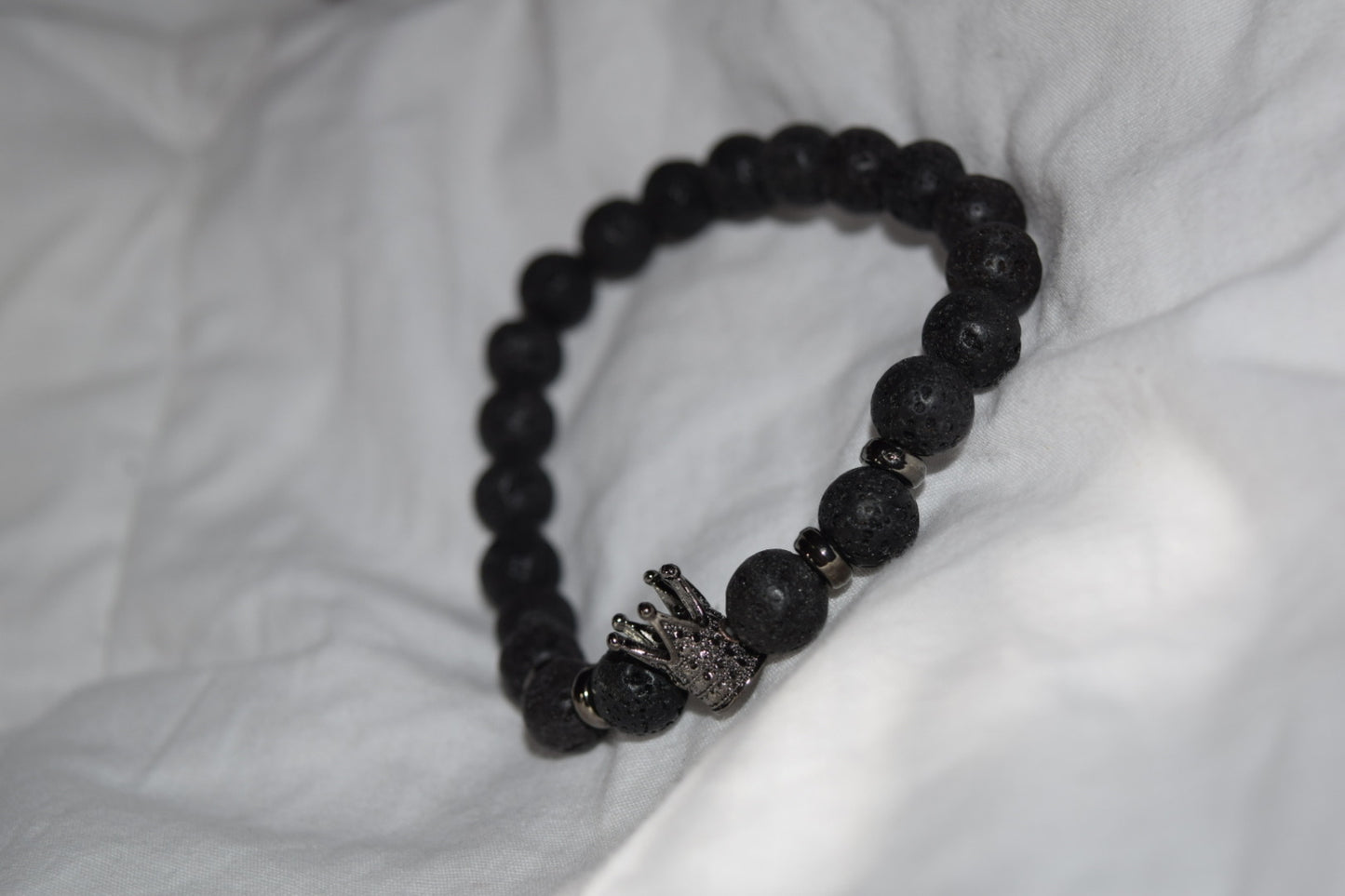Black Crown Beaded Bracelet