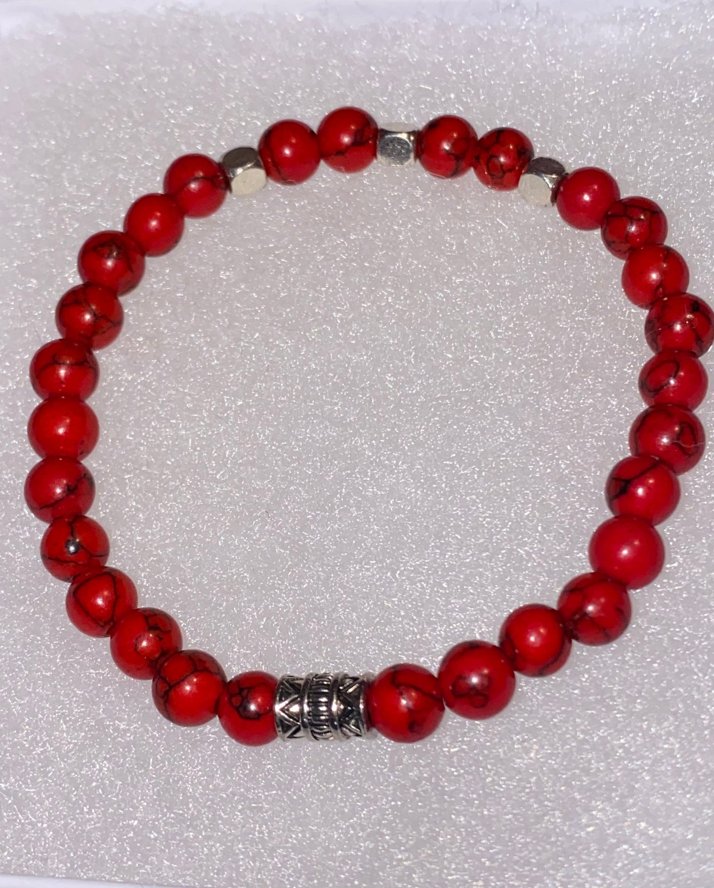 Red Marble Bracelet